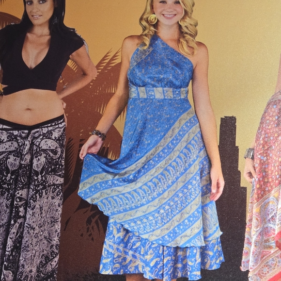 Wevez Hippy Scarf Silk Reversible Wrap Skirt NWOT - Picture 12 of 12